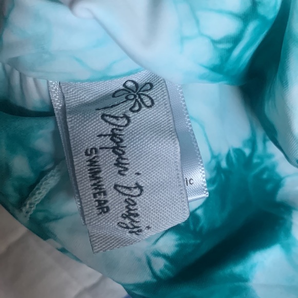 NWT DIPPIN' DAISY'S Micro Muse Bikini Top in Aqua Tie Dye - Picture 9 of 12